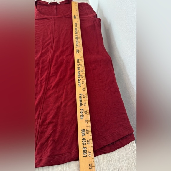 FLAX Tunic Mini Dress 3/4 Sleeves Front Seam Lagenlook Stretch Size Small - Picture 3 of 7